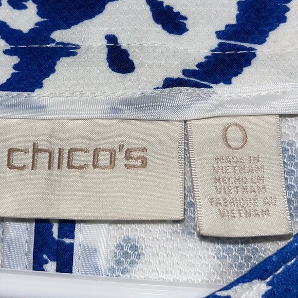 Chico’s Women’s Alicia Indigo Ink Open Front Blazer Business Office Casual Sz-S - Picture 4 of 9